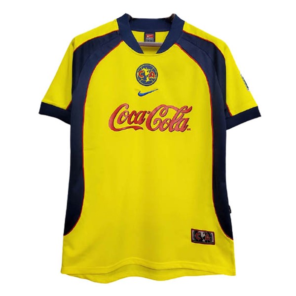 Camiseta América 1ª Kit Retro 2001 2002 Amarillo